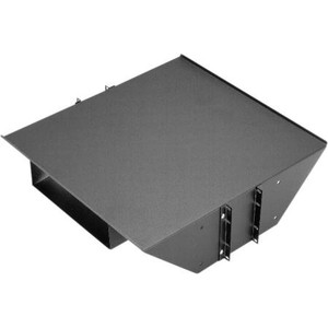 BUD INDUSTRIES Open Rack Monitor Shelf. Mounts to any 19" panel. Includes 4"x10.5" integrated compartment. Black textured finish. Includes mounting hrdwr