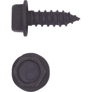 HAINES PRODUCTS #8 x 1" hex washer head screw. Black coated to inhibit rust Packed 250 per box. .