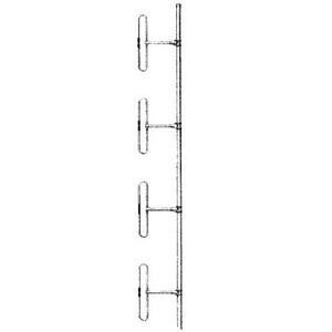 SINCLAIR 138-174 MHz four dipole antenna 8-8.5dB offset gain. 300 watts. Includes harness w/N male term. internal to mast. 1/4 wave spacing. ORDER MTG CLAMPS SE