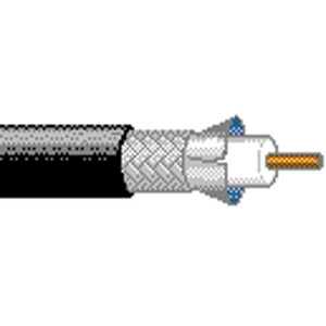 BELDEN RF240 coaxial cable. 50 ohms. Sized to fit RG8X connectors. Soild center conductor. Foil and braid shield. Polyethylene jacket. 500' spool.