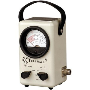 TELEWAVE broadband 25-1000 MHz wattmeter Requires no elements or bandswitching. Power ranges of 5, 15, 50, 150 & 500 watts. UHF female connectors