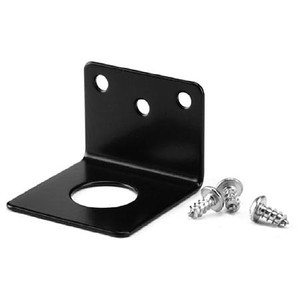 LARSEN trunk gutter mount L bracket for 3/4 hole. Black. 2 1/8" by 2 1/8" footprint. .