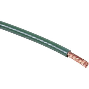 HARGER #6 stranded insulated copper ground wire. Green jacket. Sold per ft. .