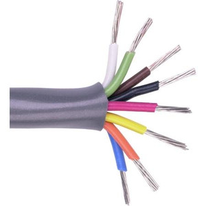 BELDEN eight conductor cable for audio, control and computer applications. 22 ga stranded conductors, PVC insulated with a chrome PVC jacket. 500 ft. roll.