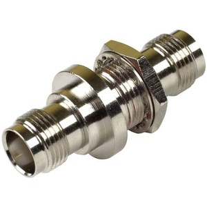 RF INDUSTRIES TNC female to TNC female bulkhead adapter. Nickle plated body, gold contacts. .