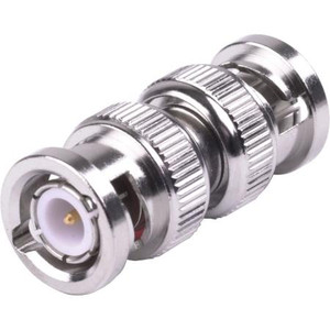 RF INDUSTRIES BNC male to BNC male straight adapter. Nickle plated body, silver plated contacts. .