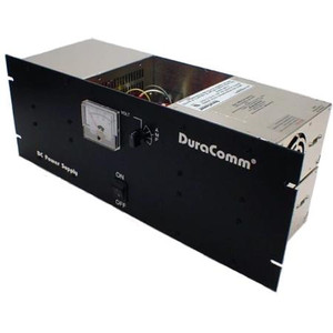 DURACOMM power supply 42 amp continuous, 50 amp peak, 110/220 VAC input, 27.5 VDC output. 19" rack mount with meter. .