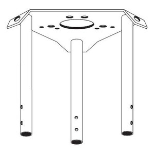 ROHN 25G Top Plate. Converts a standard 25G section to a top section. Includes guy lugs. Can be used for mounting the ROHN TB3 and TB4 thrust bearings.