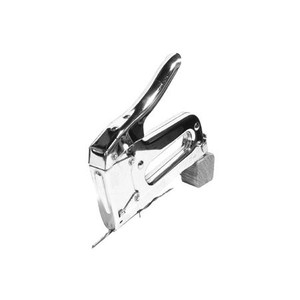 ARROW Staple Gun features all steel construction, chrome finish, grooved guide & driving blade, tapered striking edge and patented jam-proof mechanism.
