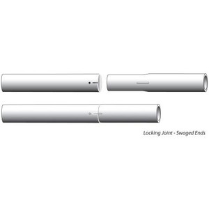 ROHN 1-1/4" OD x 60" pre-galvanized 16 gauge mast. Swaged with locking joint at one end. .