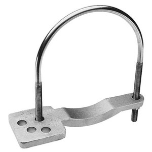 BURNDY Ground Clamp to terminate 2 hole compression lug to pipe. Pipe 1/2-1 in. Pad for lug with two 3/8in bolts on 1in centers. Order TMH289 hardware separate