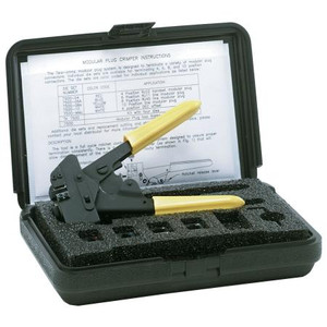 SARGENT Tela-crimp kit. Includes die sets for 10,8,6,4 position modular conn. tool frame and case. .