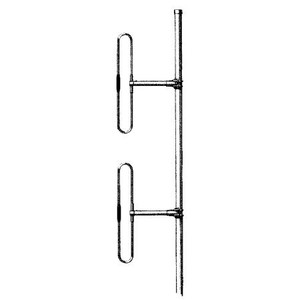 SINCLAIR 138-174 MHz dual dipole antenna 5-5.5dB offset gain. 300 watts. Includes harness w/N male term. internal to mast. 1/4 wave spacing. ORDER MTG. CLAMPS S