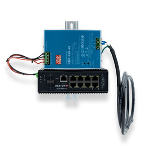 8-Port Industrial Fanless Layer 2 Managed 802.3bt Switch with 56V 480W Power Supply for PoE Lighting & Automation