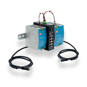 8-Port Industrial Fanless Layer 2 Managed 802.3bt Switch with 56V 720W Power Supply for PoE Lighting & Automation