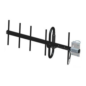 SKU 615052 | Ventev UHF Yagi Antenna, 380-512MHz 6-ele, 9dBi, 30"L, 175mph Wind Survival Aluminum Welded, Black Anodized, IP65 Stainless Brkt w/ Tilt Adj, DC Grounded