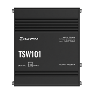 Teltonika TSW101000000 Switch 5xEthernet 10/100/1000 Mbps 4xPoE+ Powered by 12/24V Car Battery