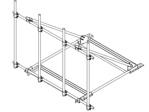 Sabre ARMUR 10 ft Rooftop Ballast Mount Kit with Antenna Pipes