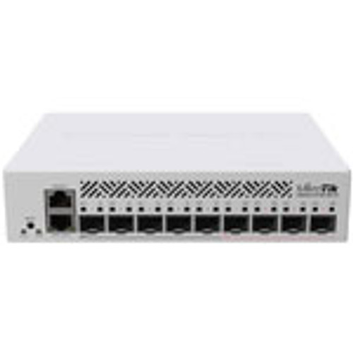 Cloud Router Switch 310-1G-5S-4S+IN with 800MHz CPU, 256MB RAM, 4x SFP+, 5x SFP cages, 1x GLAN, RouterOS L5, desktop case, rackmount ears, PSU