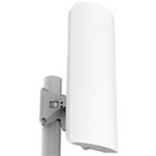 mANTBox 2 12s with Dual Chain 802.11b/g/n Radio, 12 dBi 120 degrees 2.4GHz Sector Antenna, 600MHz CPU, 64MB RAM, 1x Gbit LAN, PSU, POE, pole mount, RouterOS L4. Sale price while supplies last