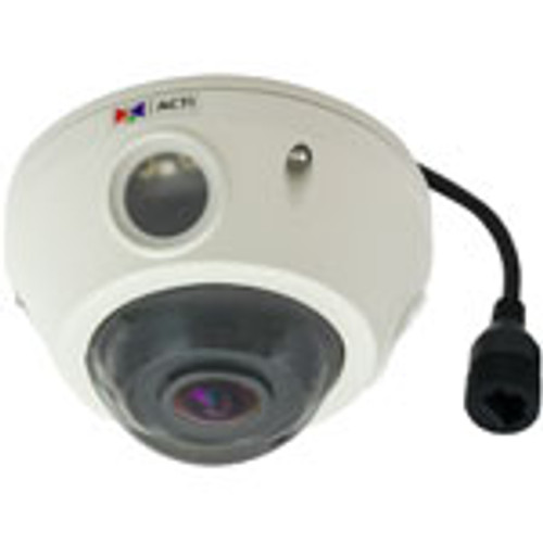 5MP Outdoor Mini Fisheye Dome Camera with D/N, Adaptive IR, Basic WDR, Fixed Lens, f1.19mm/F2.0, H.264, 2D+3D DNR, Audio, MicroSD, PoE, IP68, IK10, EN50155