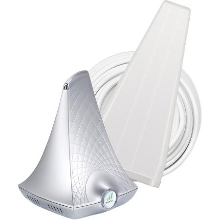 SURECALL Flare 3.0 phone signal booster Kit includes: Flare 3.0 booster high-gain Yagi ant w/ mounting hardware RG-6 cable (50 ft), and AC power supply