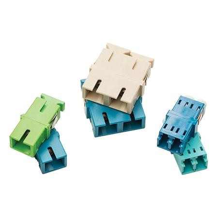 HELLERMANNTYTON Adapter, SC Simplex, SM, No Flange, Blue, 1/pkg .