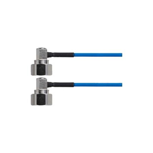 VENTEV 5 ft TFT-402-LF low-PIM coaxial cable assembly with 4.3-10 Male Right Angle to 4.3-10 Male Right Angle.