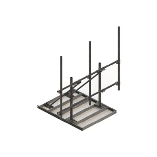 COMMSCOPE 7ft FACE Single Non-Penetrating Roof Frames INCL (2) 2-7/8in ODX96 in PIPES .