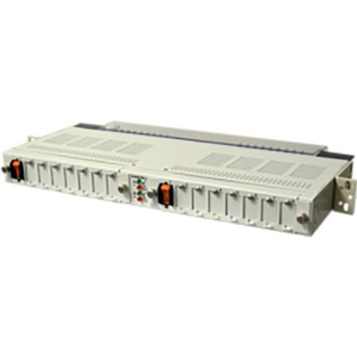 WESTELL Low current DC breaker panel. 1 RU panel for rear access. Dual bus, 140 A input capacity. Front panel LEDs. Includes alarms when breaker tripped.