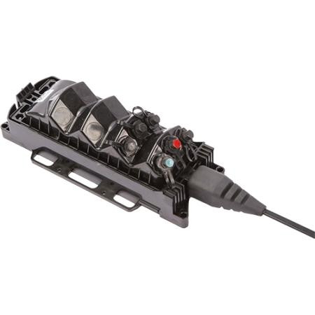 COMMSCOPE DLX Fiber Indexing Terminal, 1x4 Splitter, 4 Forward Ports, 1 Reverse Port, Dielectric Flat Loose Tube Cable, 600 Feet . FP# NDX-06BTM0U-A0600F