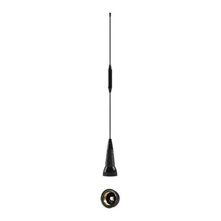 EM WAVE Tri-band 150-162 / 450-490 / 763-870 MHz IP67 Rated NMO Roof Mount Whip Antenna .