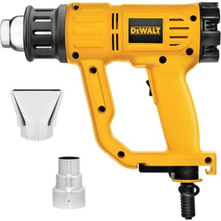 DEWALT Heavy Duty Heat Gun Includes: Cone Nozzle, Fishtail Surface Nozzle .