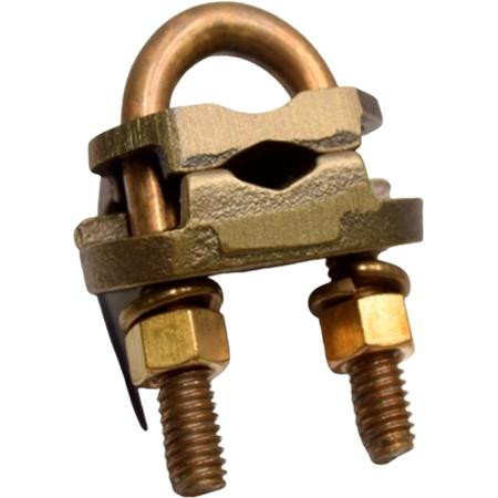 PENN-UNION 3/8in U-Bolt Ground Clamp. Bronze and copper, Direct burial .