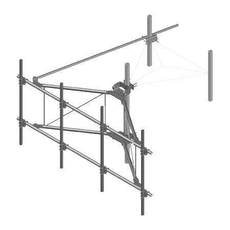 SABRE 10' HD V-Boom with Tieback and 2-3/8" Crossover kits. Vertical pipes sold separately. .