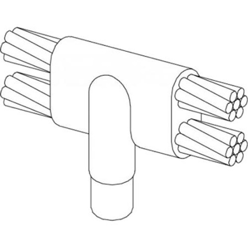 HARGER Parallel thru horizontal cables (tap over run) to top of ground rod, 3/4in, 2/0 cable size .
