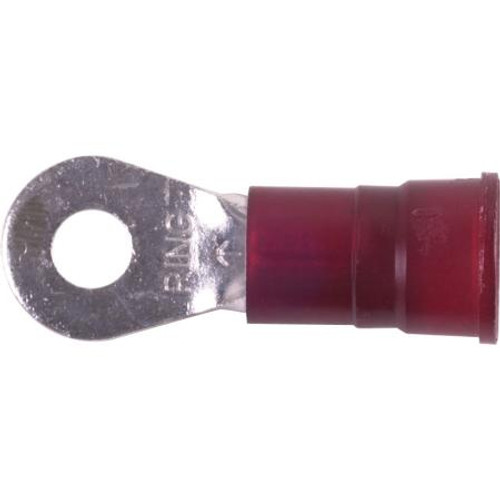 3M nylon insulated ring terminal with brazed seam. For 8 gauge wire and #10 stud or screw size. 200 per box. .