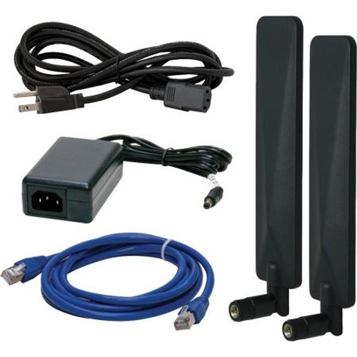 DIGI TransPort WR21 Accessory Kit - AC Power, Extd Temperature, US and EU Cords. LTE antennas, Ethernet cable.
