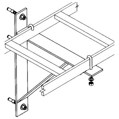 B-LINE Overhead Power Cable Support 3/8" x 1 1/2 Stringers, Yellow Zinc .