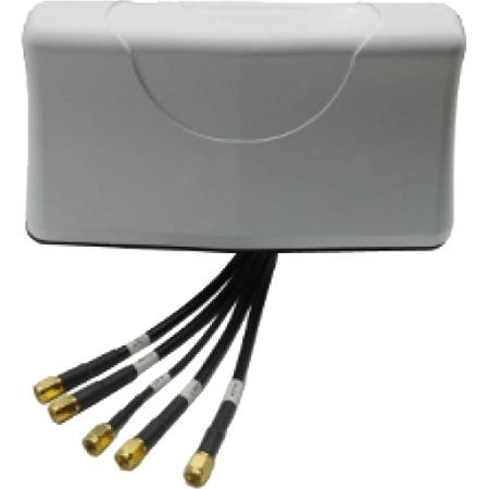 PULSE/LARSEN Razorback- 6 Port High Performance Vehicular Antenna with 2 LTE, 3 WIFI and 1 GNSS, Adhesive Mount, White