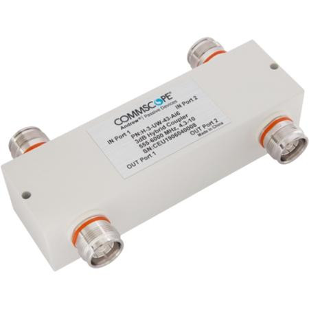 COMMSCOPE 3dB HYBRID COUPLERS, 555-6000, 4.3-10 Female .