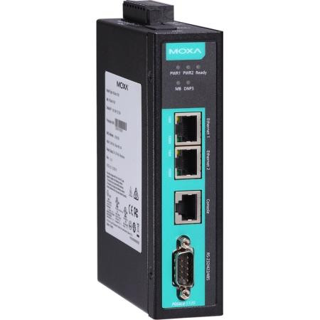 MOXA 1-port Modbus-to-DNP3 gateway, 0 to 60 degrees C operating temperature .