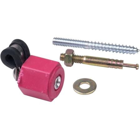 HARGER halo standoff clamp. Used for mounting interior halo ground rings. Holds halo 1" off wall. Handles up to 1/0. See sku 453467 for up to 2/0.