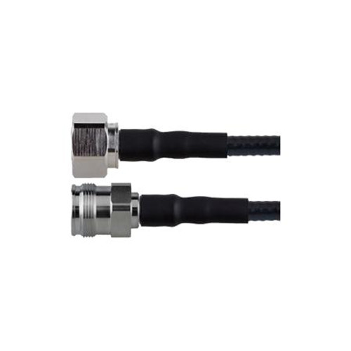 VENTEV 2 ft SPO-250 low-PIM coaxial cable assembly with 4.3-10 Male Straight to 4.3-10 Female Straight. PIM TESTED