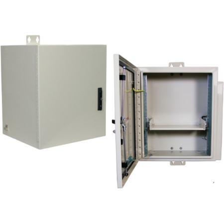 CHARLES INDUSTRIES Wall or H-Frame Mount Encl. 580W Heat Exchanger, 120VAC, 14 RU, 19" rack mount enclosure, .