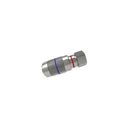 AMPHENOL FIBER OPTICS Compression Connector, 4.3/10 male for 1/2in annular cable .