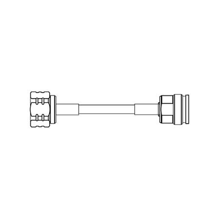 COMBA Jumper, 4.3-10M/4.3-10F, 6FT, DC-6GHz, 0.141 Blue Jacket, Plenum rated .