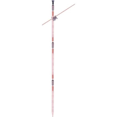 HARGER Mobile Ground Stake Consists of three 5/8 in x 3 ft copper clad sectional ground rods, thus achieving an overall depth of 9 ft
