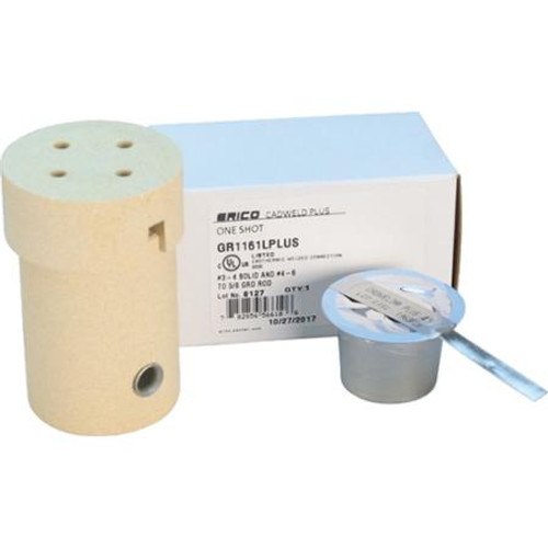 ERICO Horizontal Cable to Vertical Ground Rod One Shot Elbow Mold; #2 Stranded/Solid. .