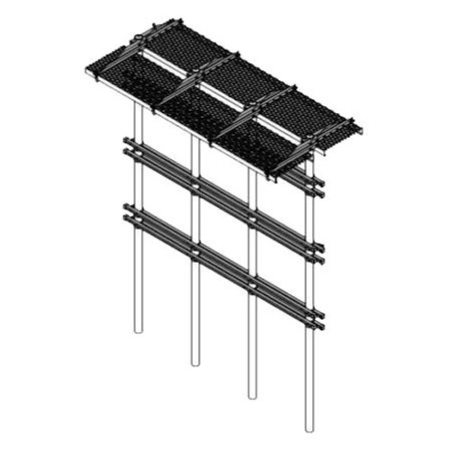 COMMSCOPE H-Frame with Ice Canopy, 10 ft long with 4 Posts. Constructed of Hot Dip Galvanized Steel. .